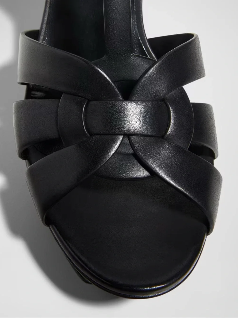 Saint Laurent Tribute Leather Platform Sandals